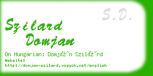 szilard domjan business card